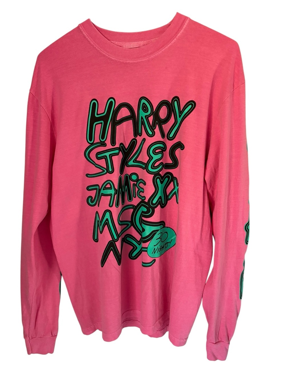 Harry Styles Jamie XX MSG NYC 30 Nights Official Together Concert Pink L/S Sz M - Picture 2 of 8